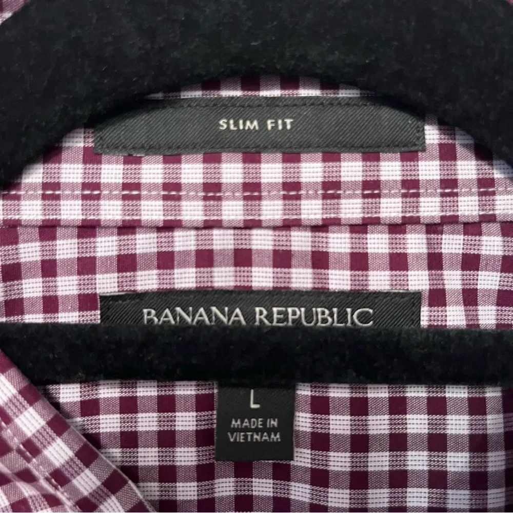 NWOT. Banana Republic Button Down Dress Shirt. Slim Fit. Tall Large.‎